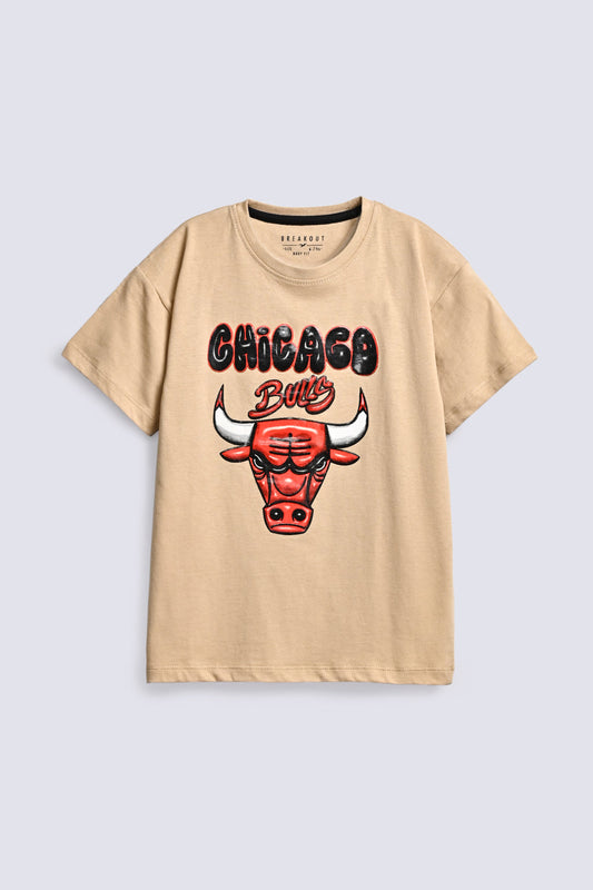 BOYS DROP SHOULDER CHICAGO BULLS TEE