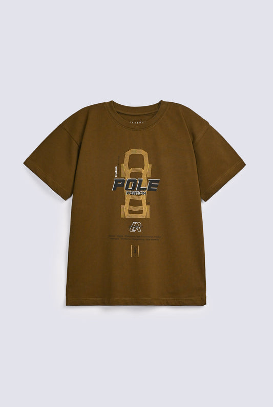 BOYS DROP SHOULDER PRINTED TEE
