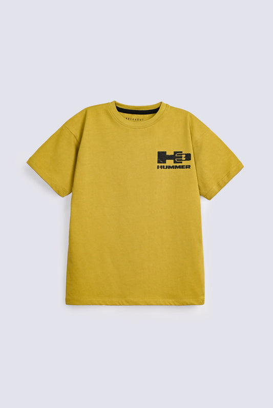 BOYS DROP SHOULDER HUMMER PRINT TEE