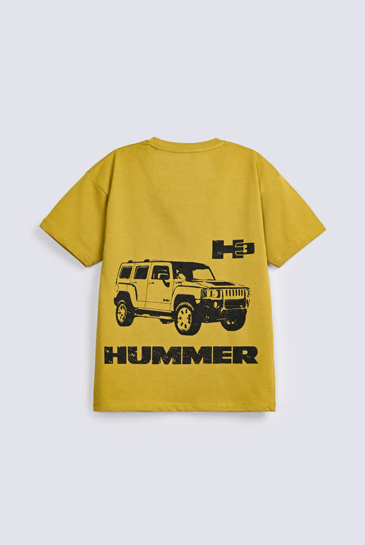 BOYS DROP SHOULDER HUMMER PRINT TEE
