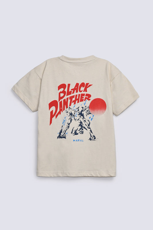 BOYS DROP SHOULDER BLACK PANTHER TEE